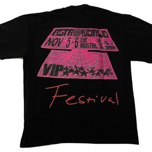 Travis Scott Astroworld Festival VIP 2021 T-Shirt Men's OS Black Houston Tee NEW